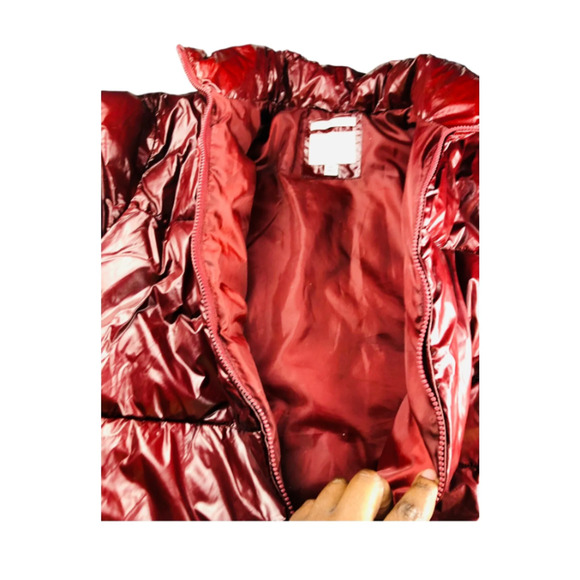 A New Day Womens Puffer Water Resistant Zip Lined Jacket Outdoor Maroon XXL - Picture 8 of 11